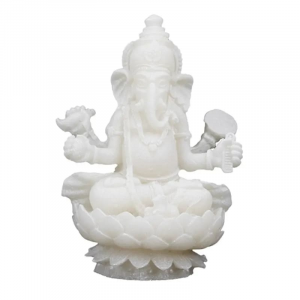 Ganesha Statue, weiss 10 cm