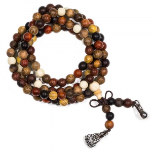 Mala/Armband 4 Holzperlen