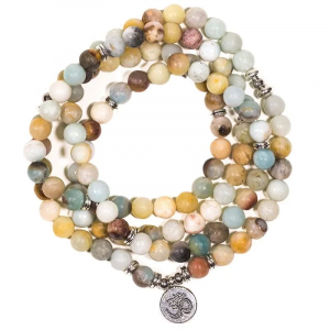 Mala-Kette Amazonit mit Ohm