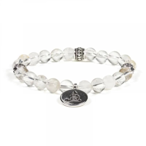 Mala/Armband Bergkristall/Buddha