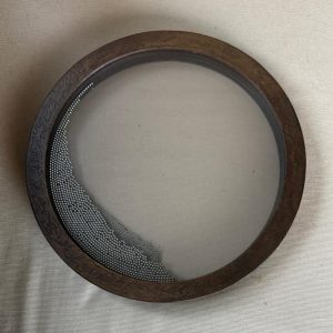 Oceandrum Ø 28 cm - 50 cm - transparent mit Holzrahmen - Dunkel